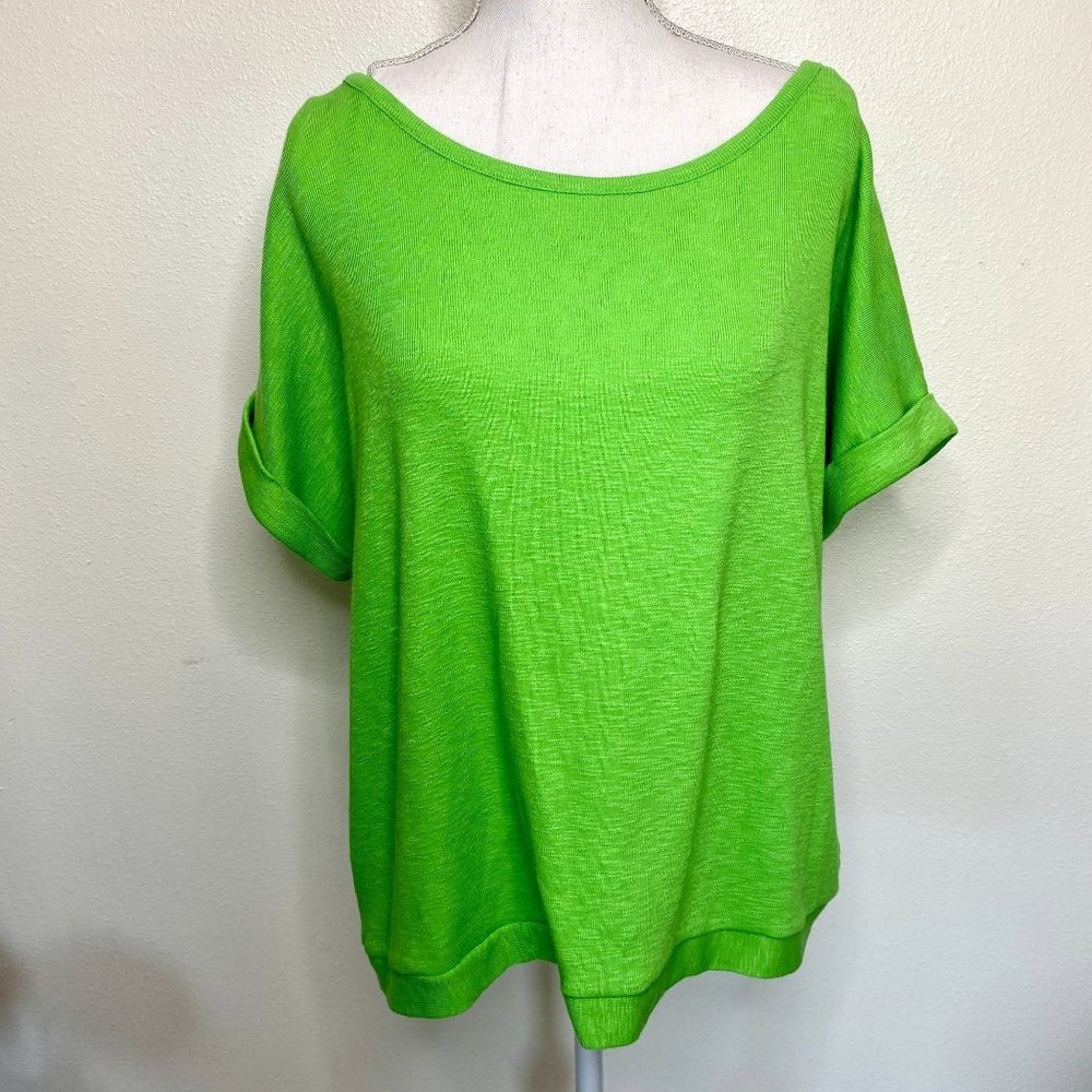NEW A New Day Green Split Back Top
